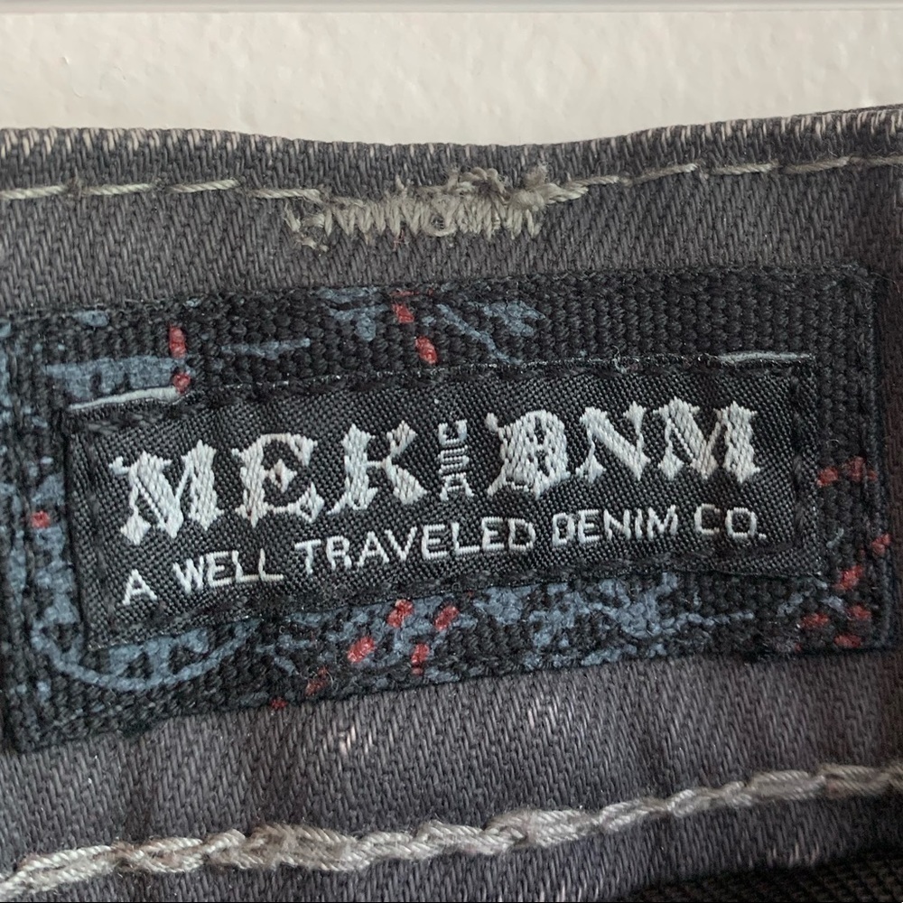 Mek Denim Coated Gray Bulgan Cigarette Jeans - Picture 3 of 8